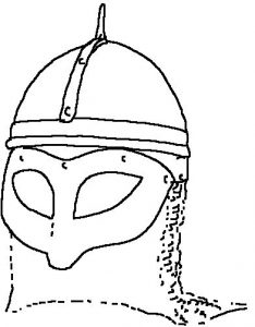 Croquis de casco vikingo