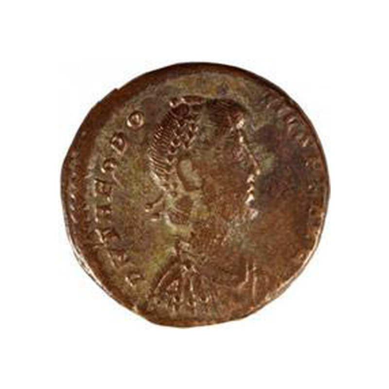 <b>Moneda (Ae2)</b>   Años 392-395 d. C. - Image 2