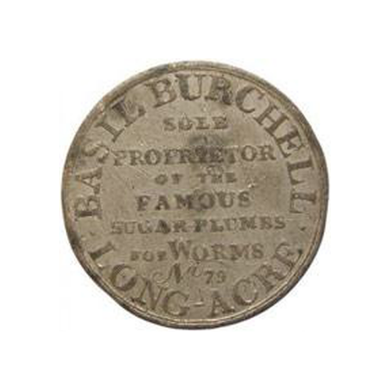 <b>Token (jetón) publicitario de medio penique</b>   Años 1790-1800. - Image 2