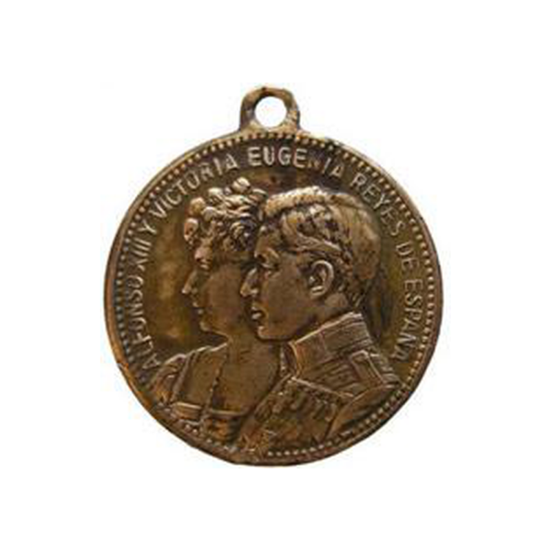 <b>Medalla conmemorativa de la boda de Alfonso XIII</b>   Año 1906. - Image 2